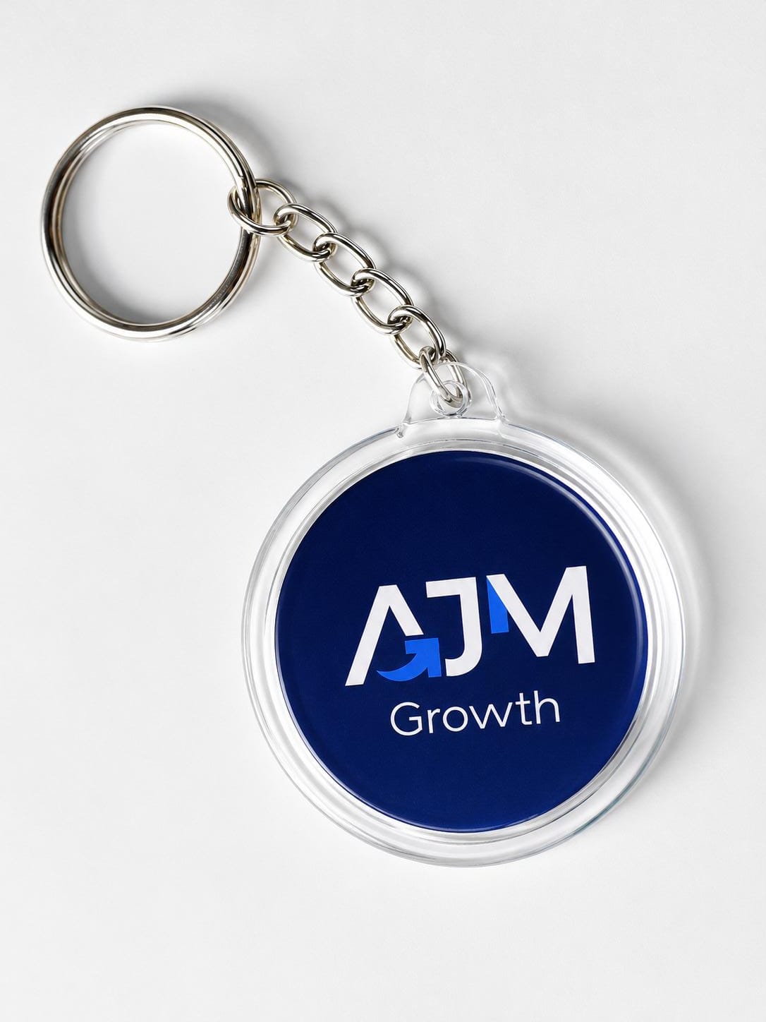 Chaveiro NFC com a logo da AJM Growth