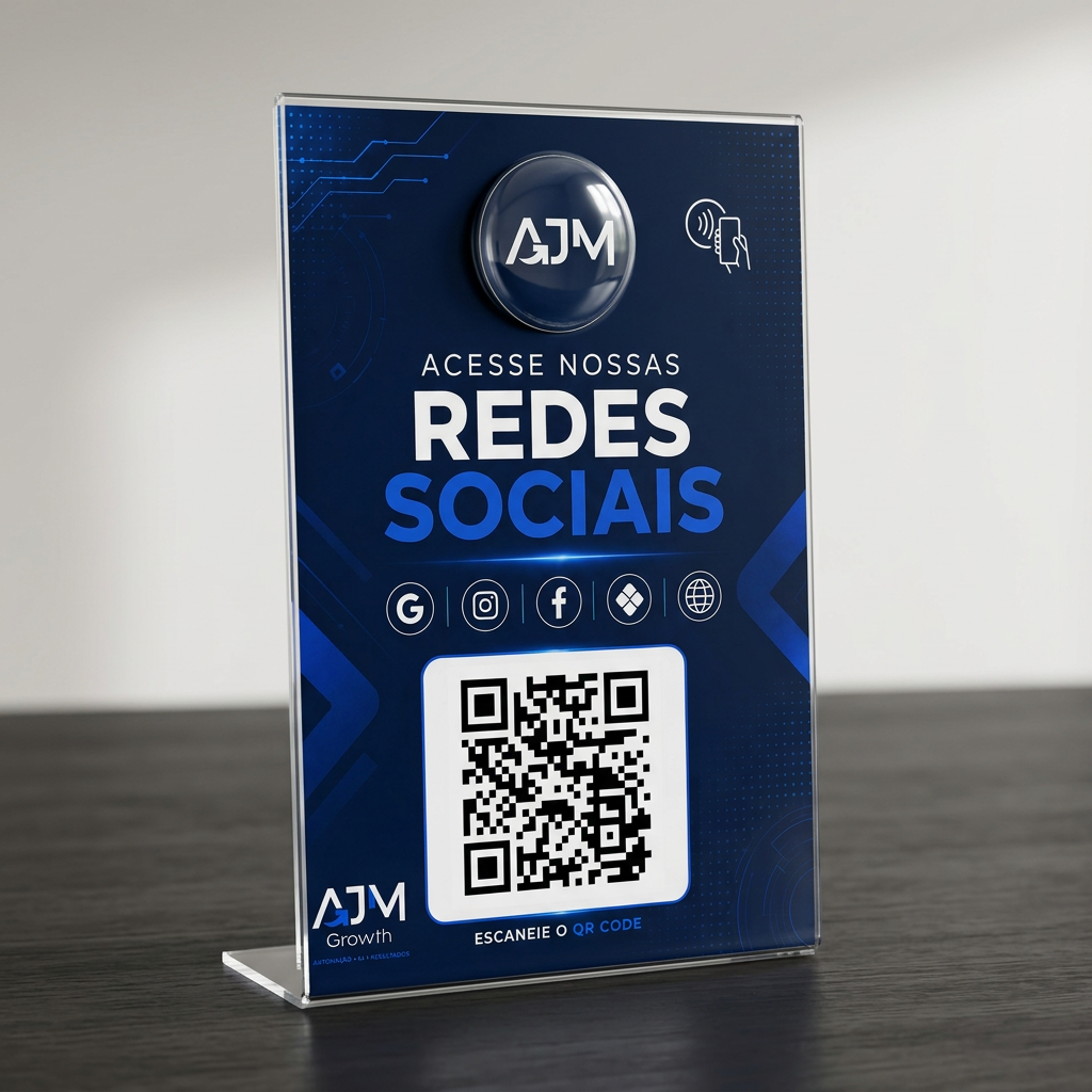 Plaquinha NFC com tecnologia NFC